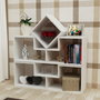 Hanah Home Estantería Blanca Moderna y Elegante - Ancho 105cm, Alto 76.4cm, Profundo 29.5cm